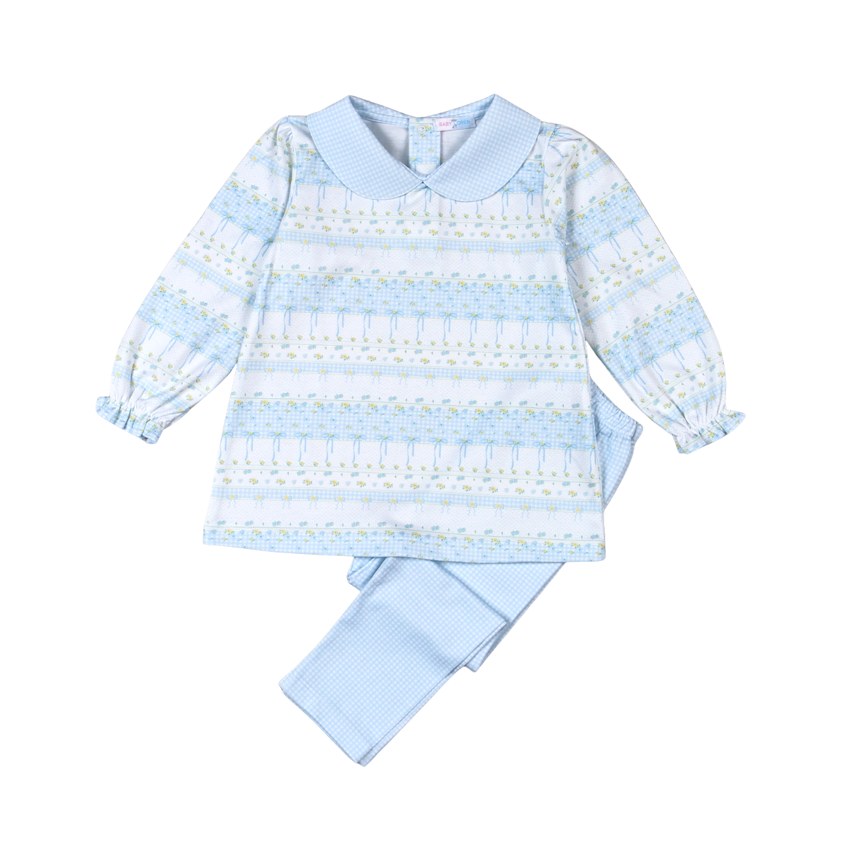 ALN-220 Alina Floral Pima top set
