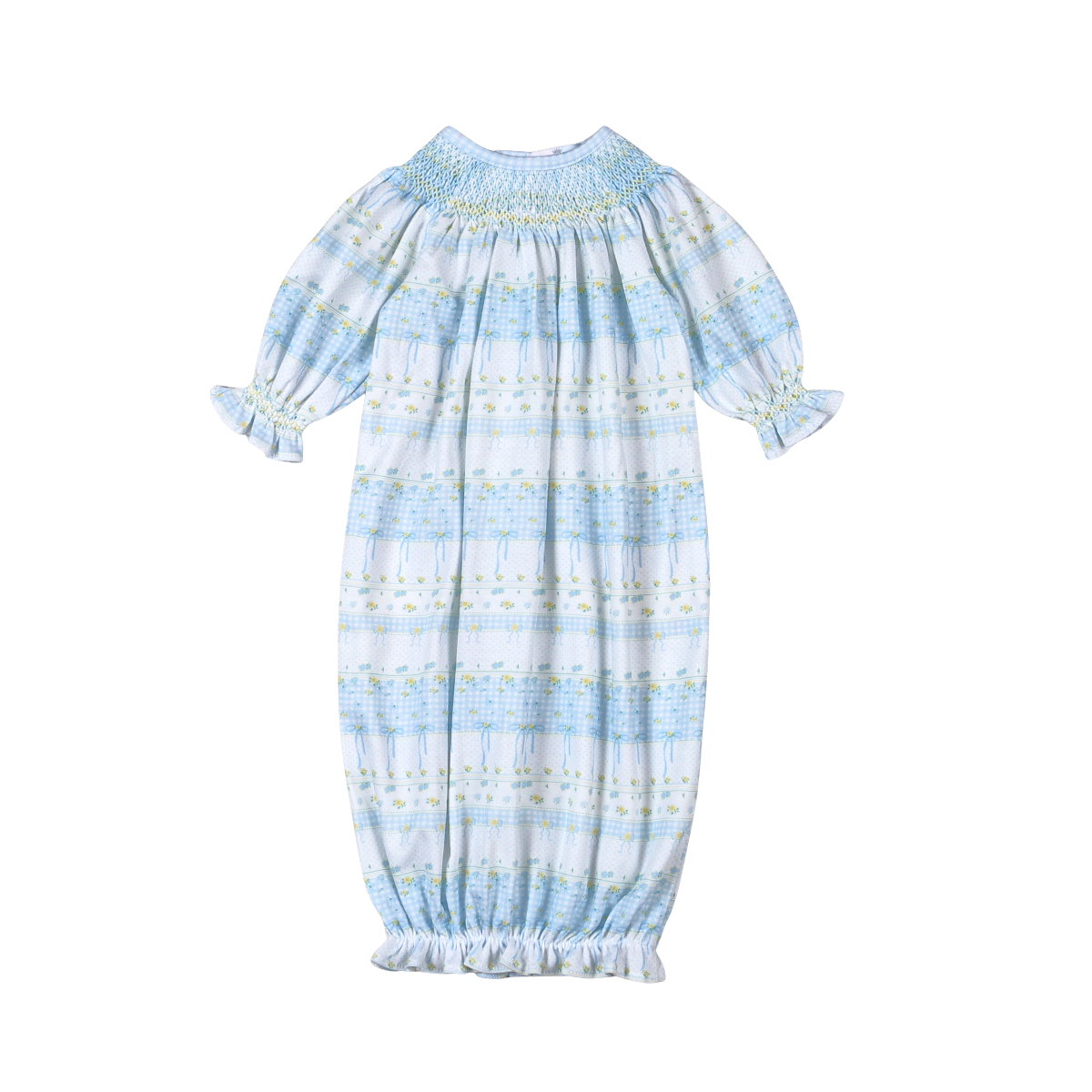 ALN-519 Alina Floral Hand Smock Bishop Gown