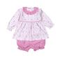 PIB-232 Pink Ballerina Pima scalp collar Bloomers set