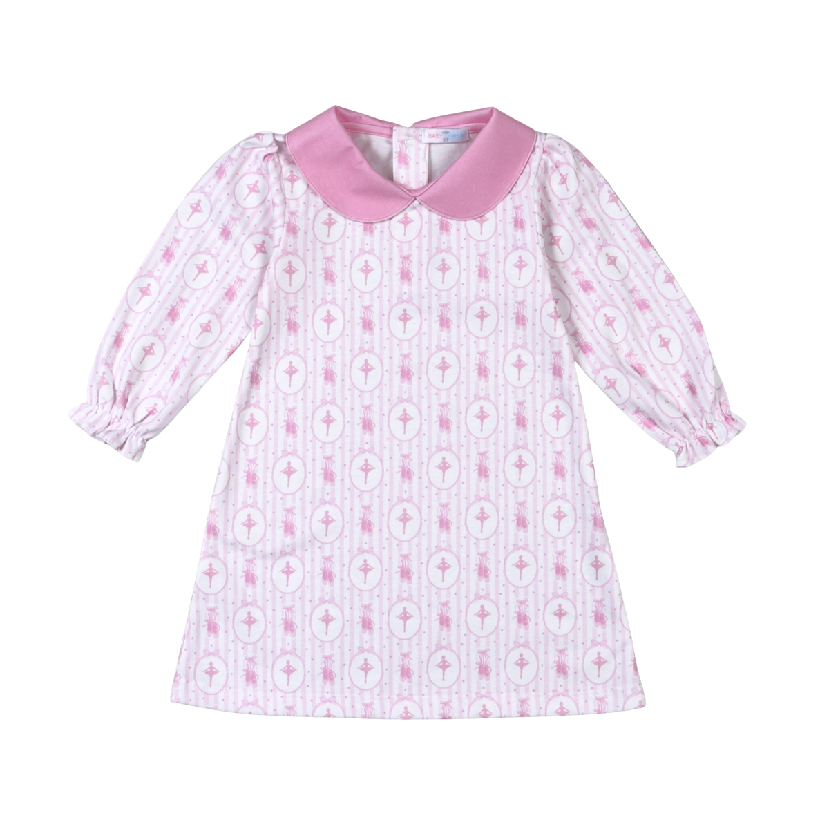 PIB-240 Pink Ballerina Pima scalop collar Dress