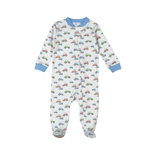TTO-014 Tractors Pima Zipper Footie