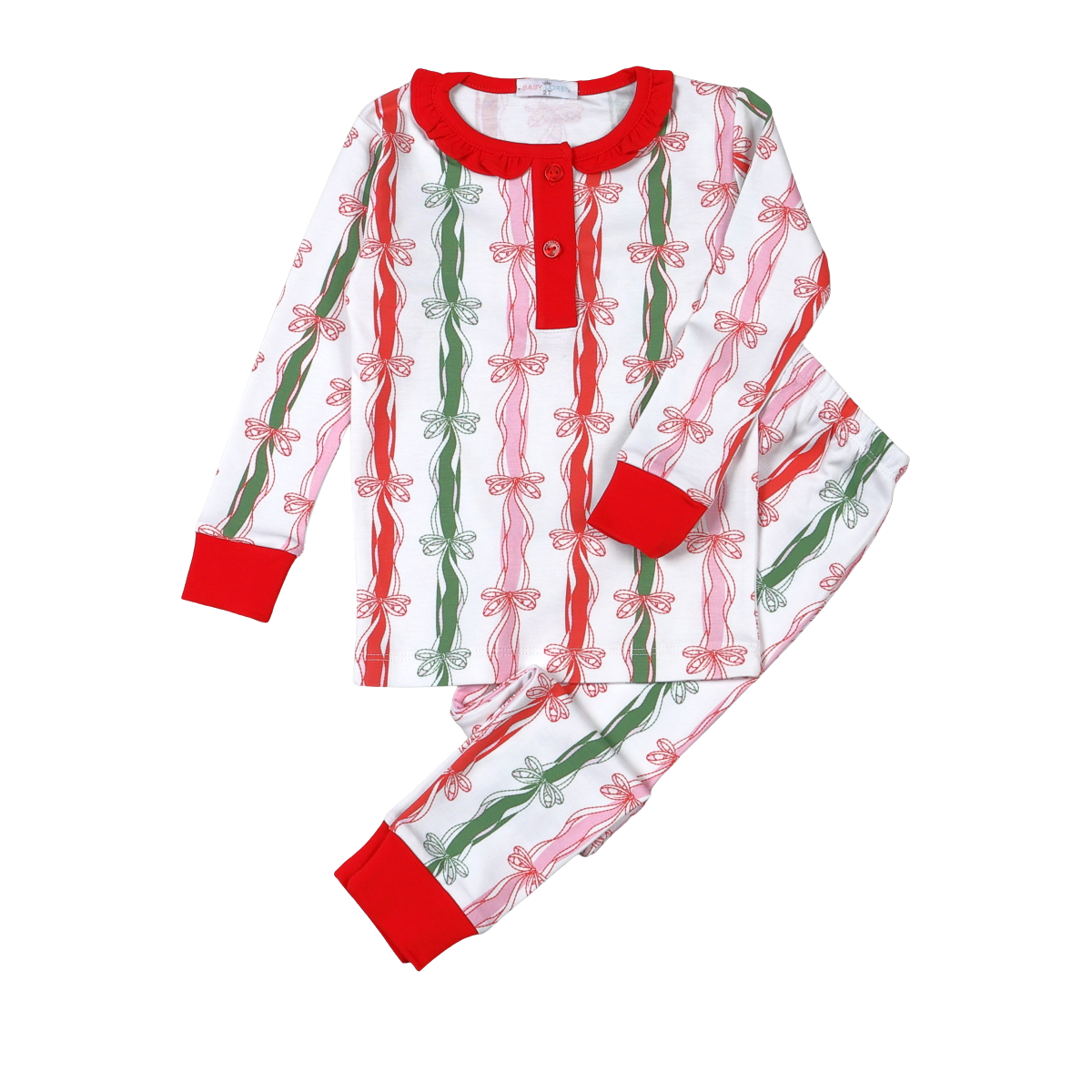 CRB-799 Christmas in Bows Pima Two Pcs Loungewear