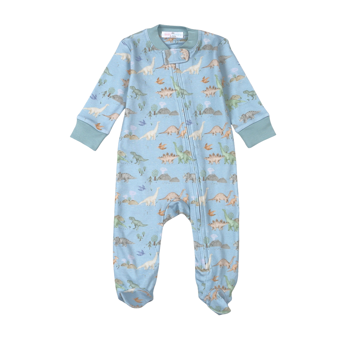 DFR-014 Dino Friends Pima Zipper Footie