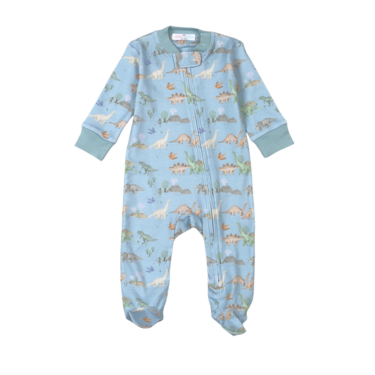 DFR-014 Dino Friends Pima Zipper Footie