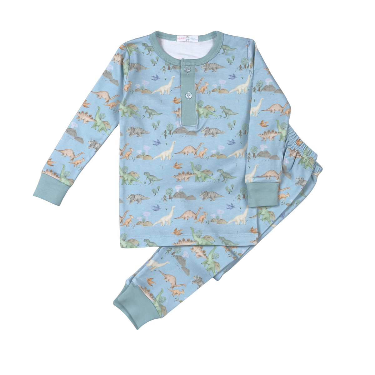 DFR-099 Dino Friends Pima Two Pcs Loungewear