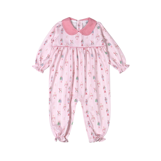 NTK-234 Pink Nutcracker Pima scalop collar Romper