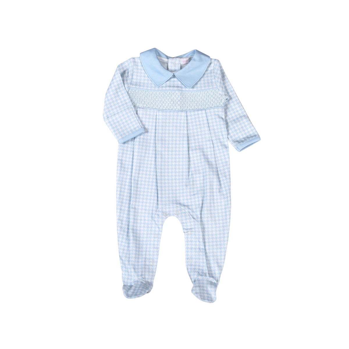 SAS-414 Blue Samuel Hand Smock  Footie