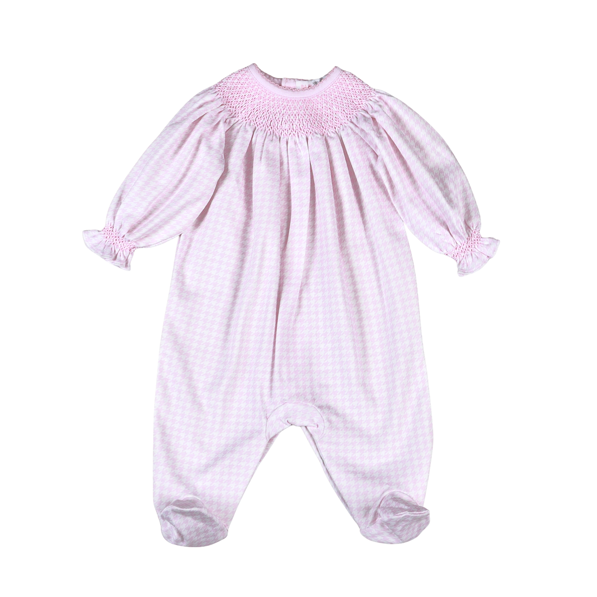 SAS-514 Pink Susie Hand Smock Bishop Footie