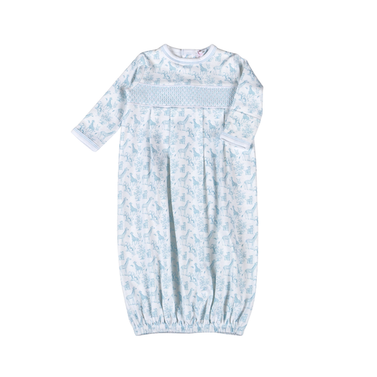 BSF-419 Blue Baby Safari Hand Smock Gown