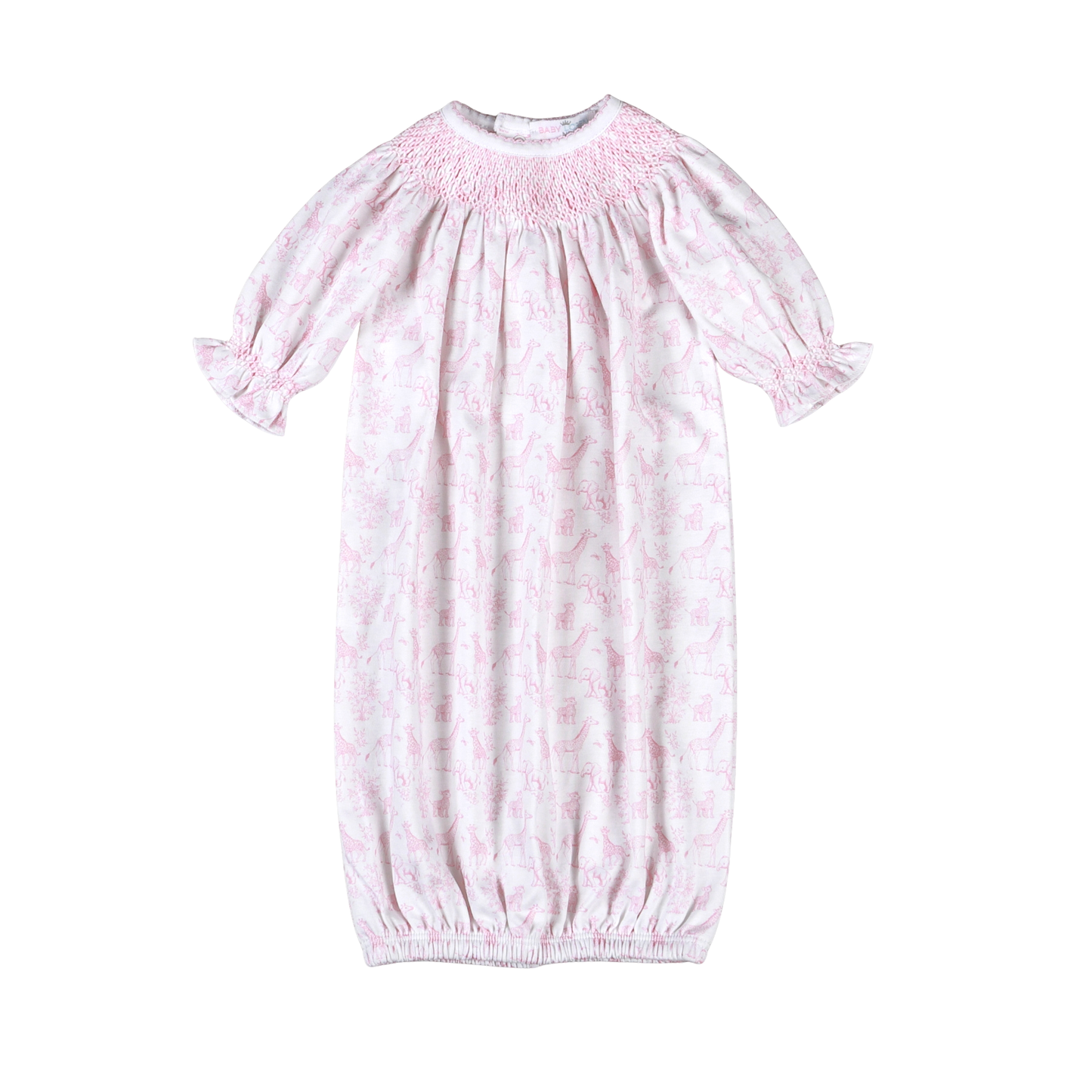 BSF-519 Pink Baby Safari Hand Smock Bishop Gown
