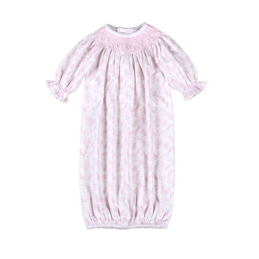 BSF-519 Pink Baby Safari Hand Smock Bishop Gown