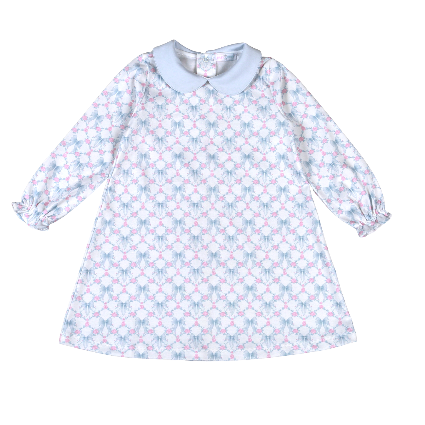 BCQ-240 Blue Coquettes  Pima scalop collar Dress