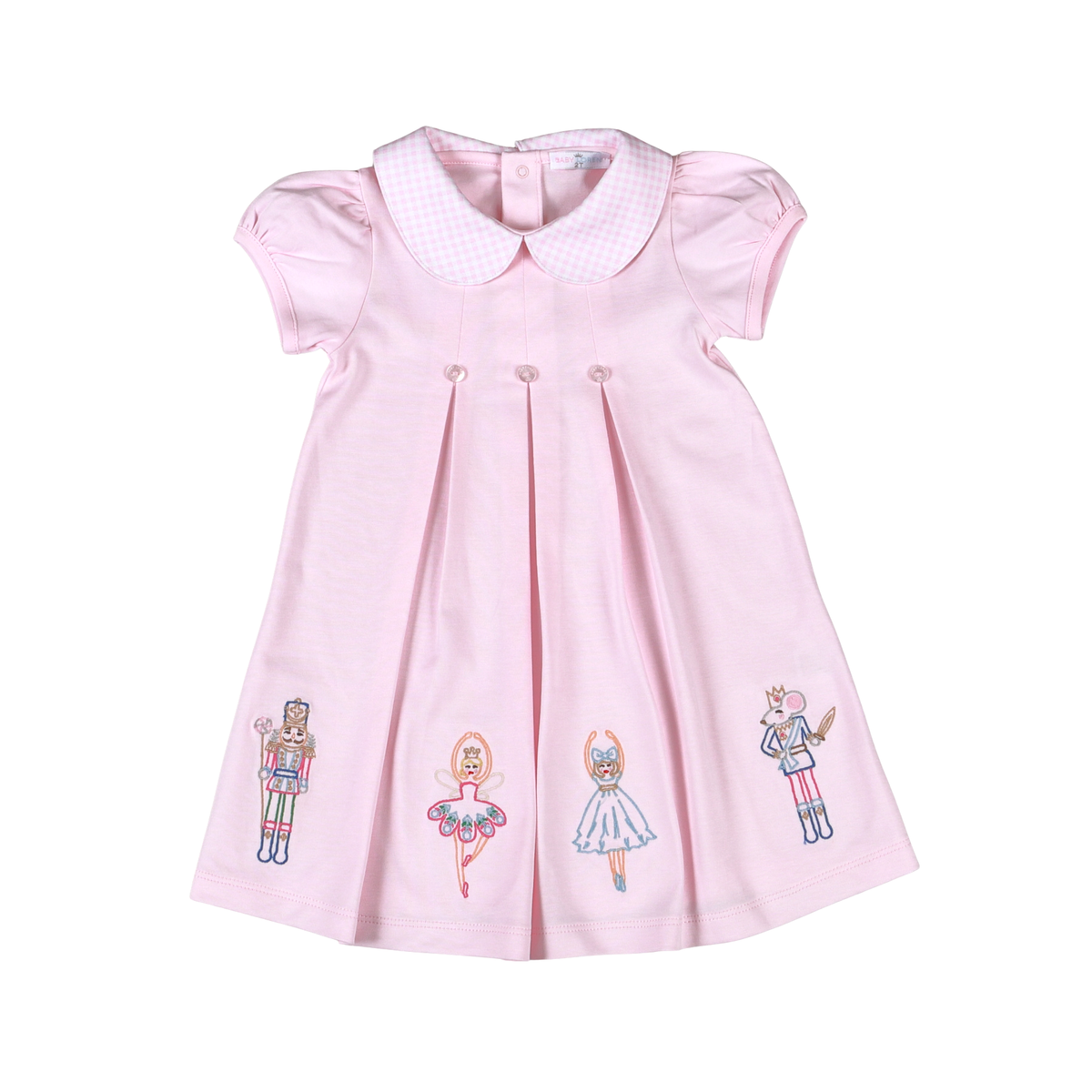 NTK-740 Pink Nutcracker Pima scalop collar Dress