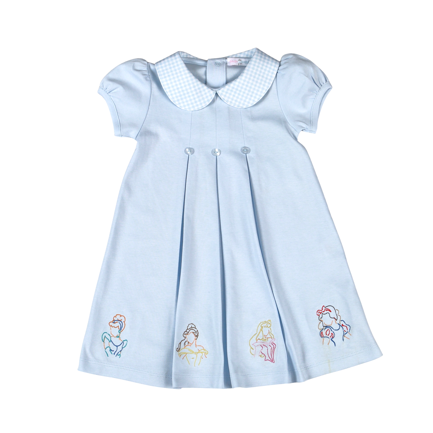 RCH-840 Blue Royal and Charm Pima scalop collar Dress