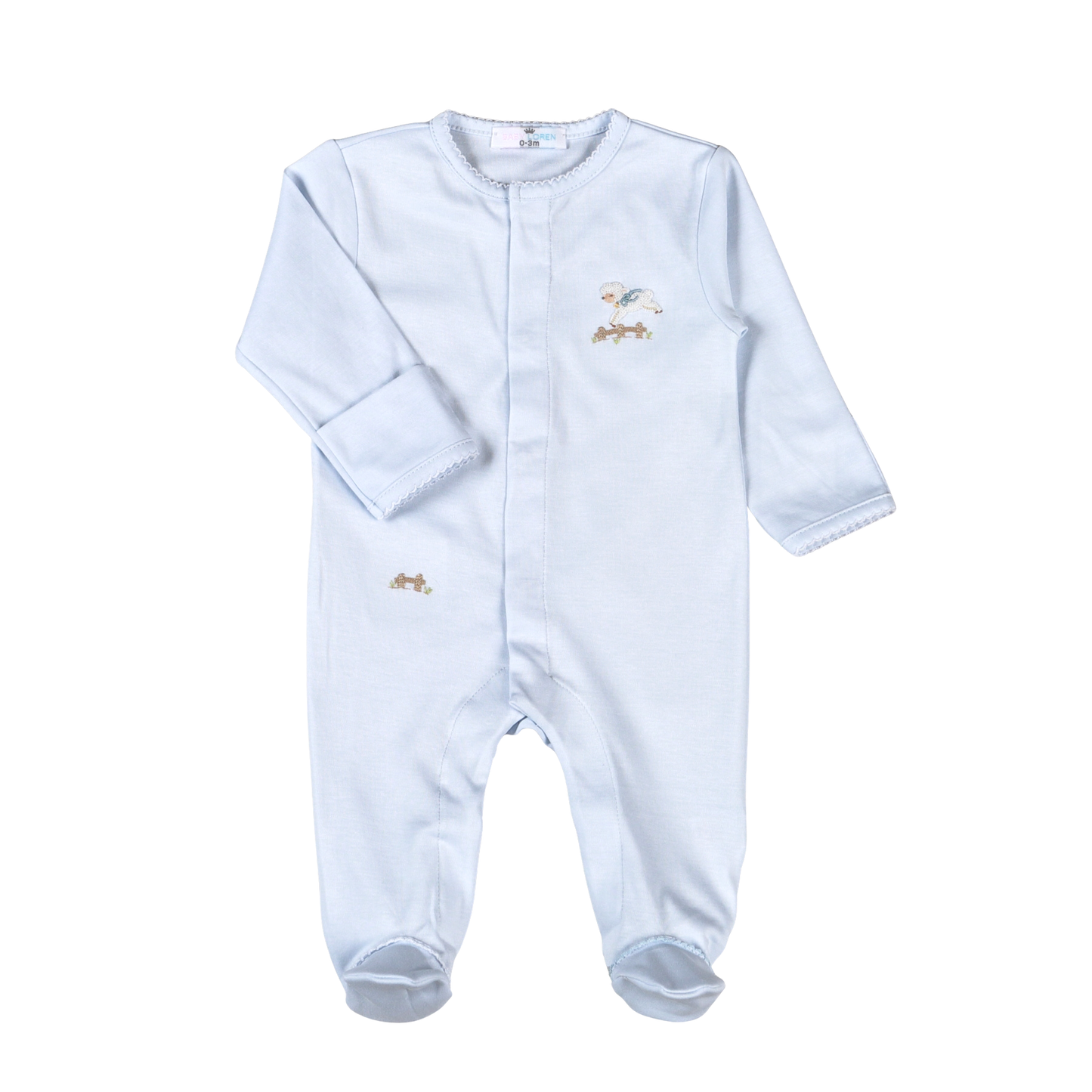 BLB-614 Blue Baby Lamb Pima Footie