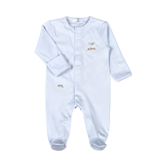 BLB-614 Blue Baby Lamb Pima Footie