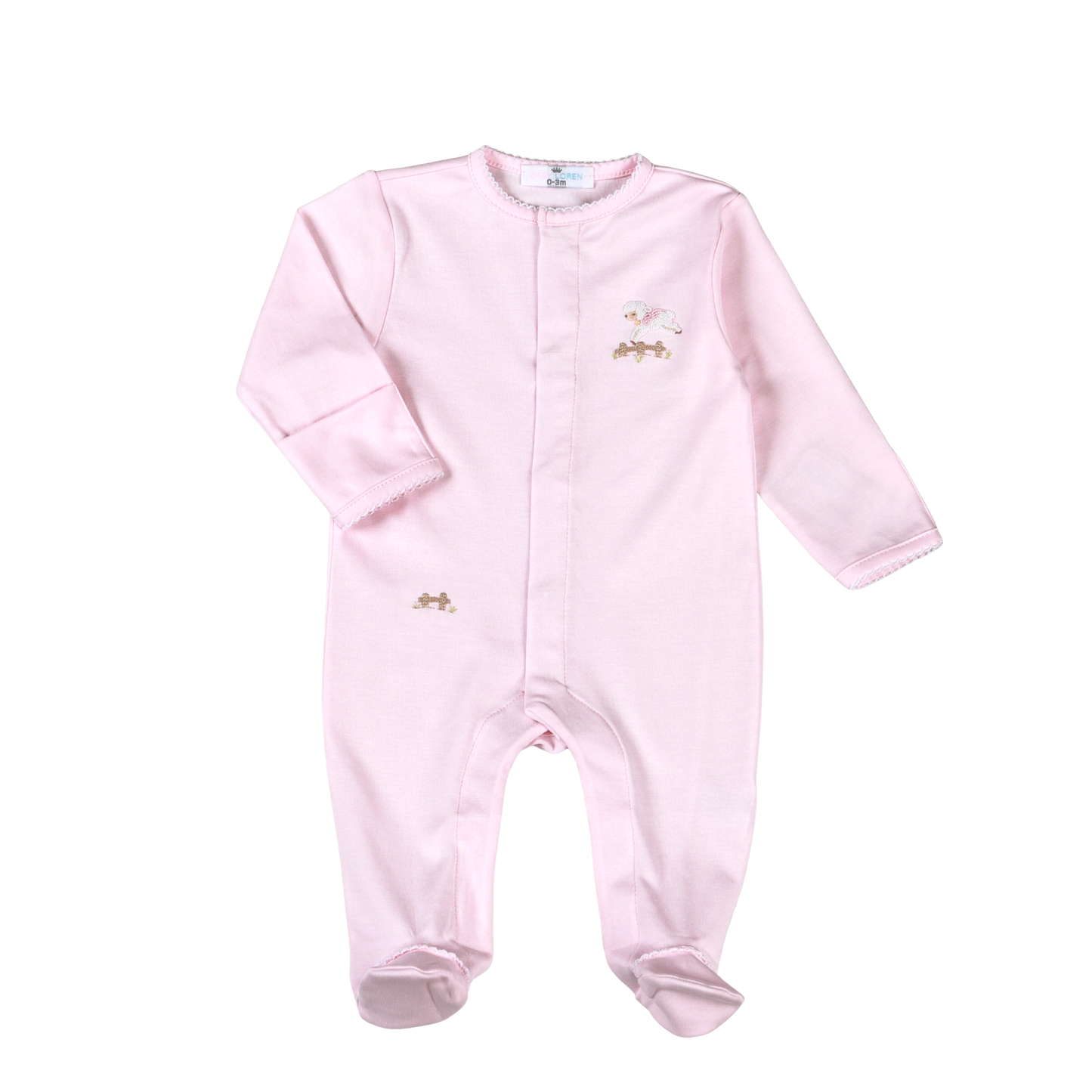 BLB-714 Pink Baby Lamb Pima Footie