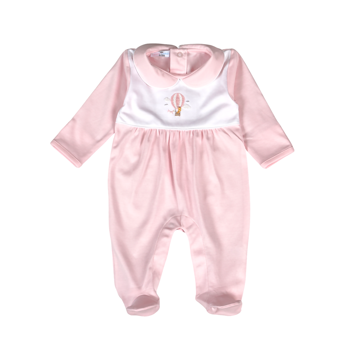 BRD-714 Pink Balloon Ride Pima Footie