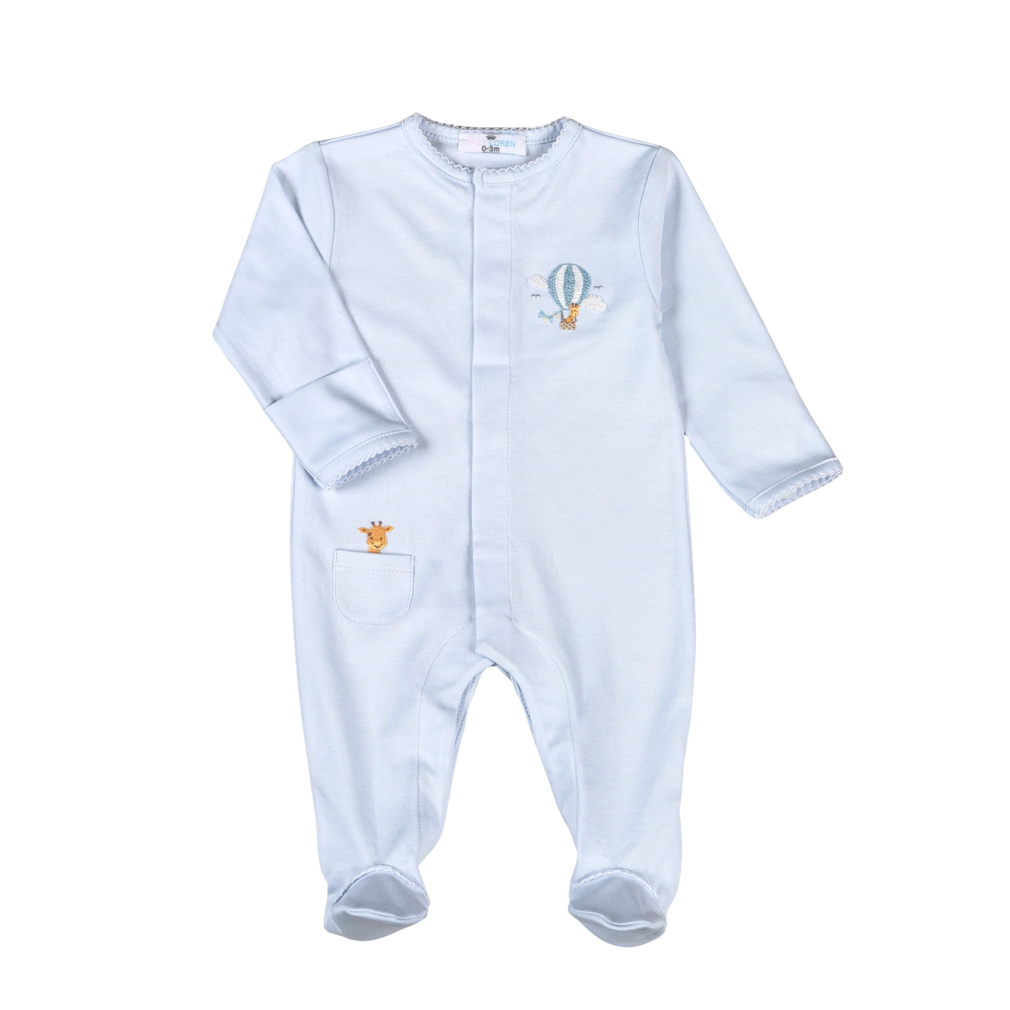 BRD-814 Blue Balloon Ride Pima Footie
