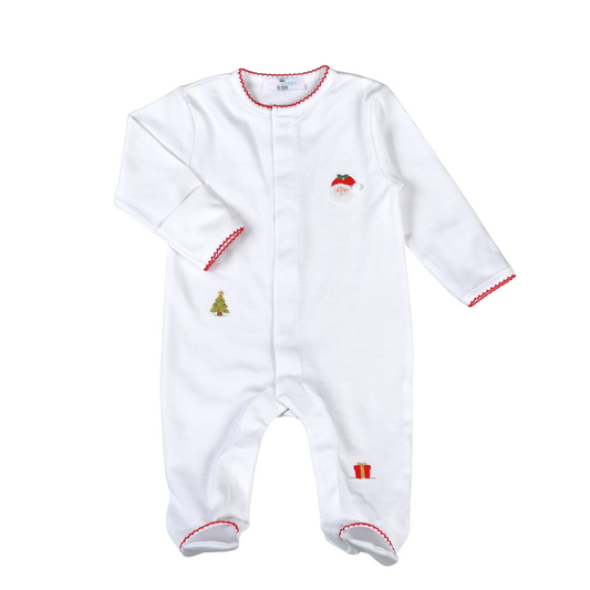 SWS-614 White Sweet Santa  Pima Footie
