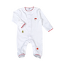 SWS-614 White Sweet Santa  Pima Footie