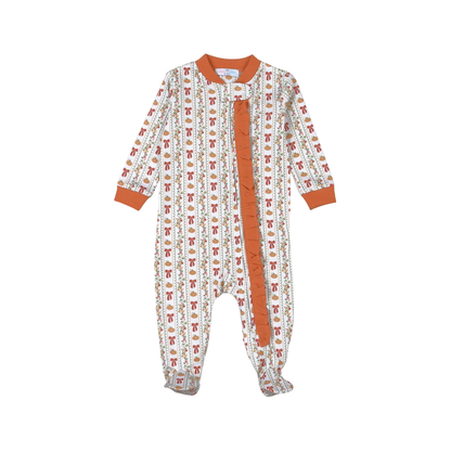 GRT-214 Greatfull Day Pima Zipper Footie