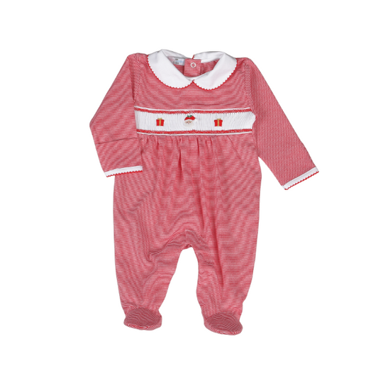 SWS-714 Red Sweet Santa  Hand Smk Pima Footie