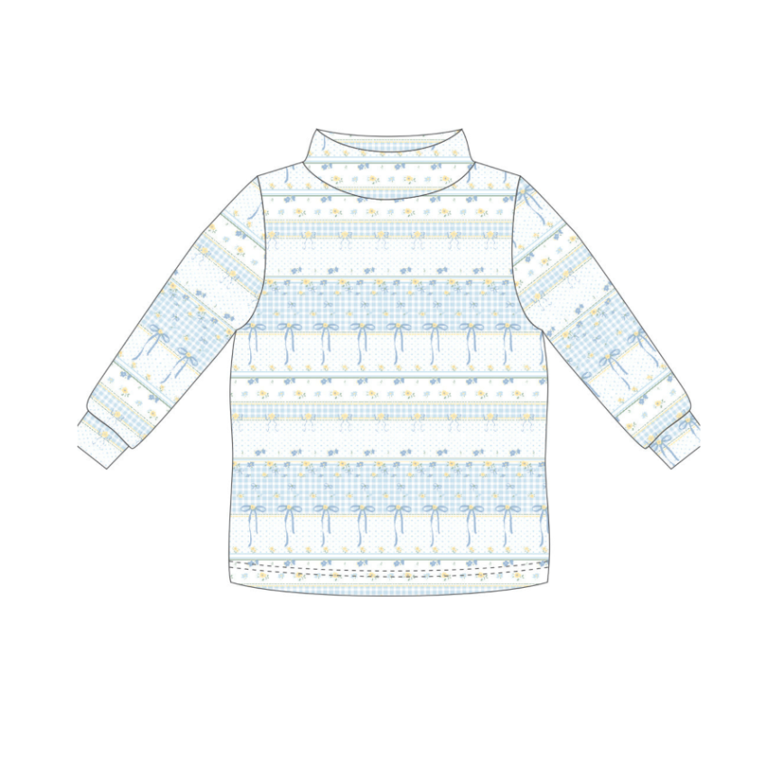 ALN-210 Alina Floral Pima turtleneck