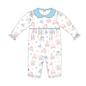 PCA-234 Princess and CastlesFloral Pima sPCAop collar Romper