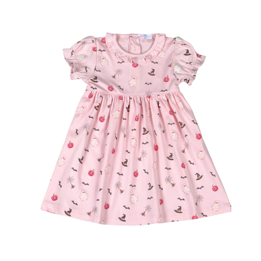 SPT-240 Spookie Time  Pima scalop collar Dress