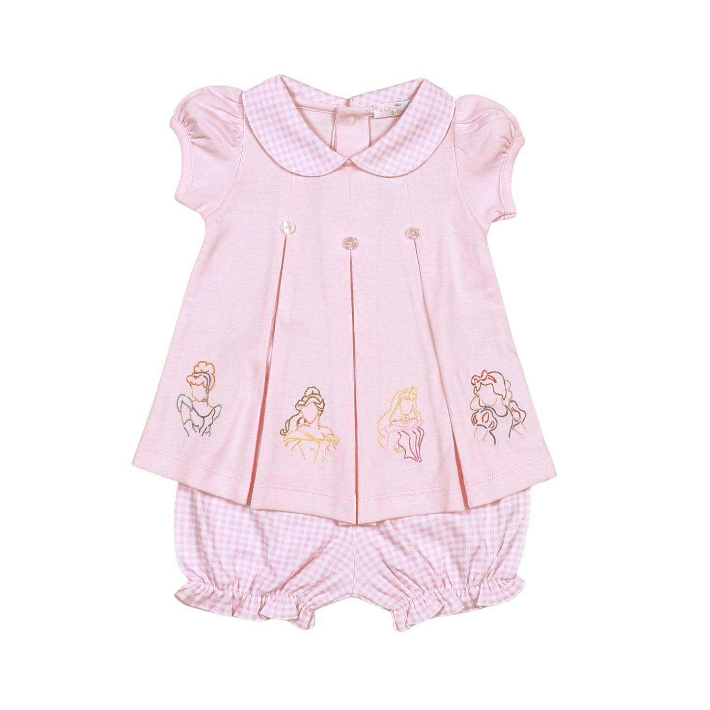 RCH-732 Pink Royal and Charm Pima scalp collar Bloomers set
