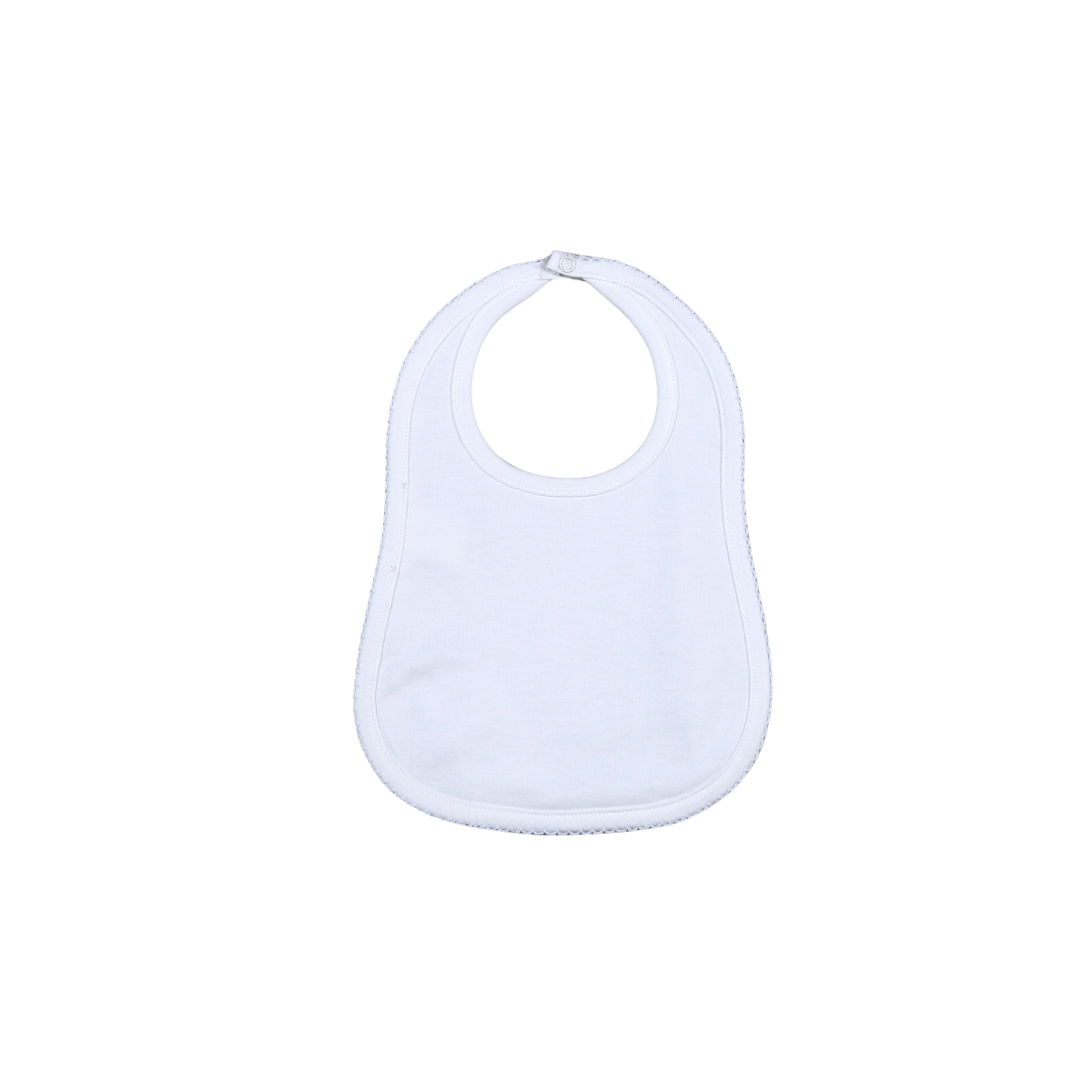 WWP-017 White  Bib White Picot Trim.