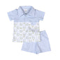 BLUE BUNNIES PIMA SHORT SET