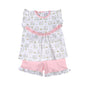 PKU-220 PINK BUNNIES PIMA SHORT SET