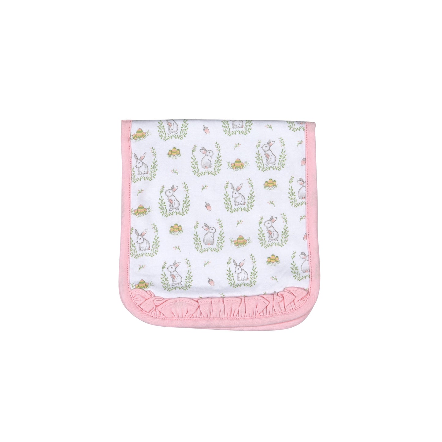 PKU-218 PINK BUNNIES PIMA BURPING PAD