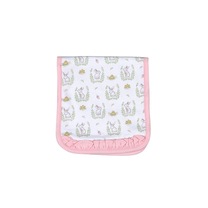 PKU-218 PINK BUNNIES PIMA BURPING PAD