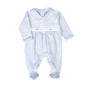 NIC-214 Blue Stripes Bib Pima footie