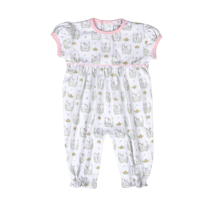 PKU-234 PINK BUNNIES PIMA ROMPER