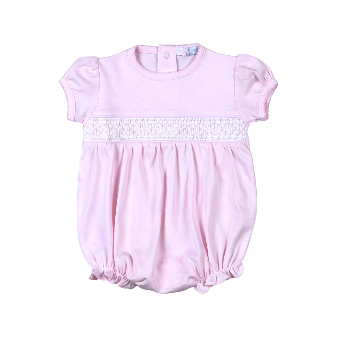 PPP-130 Pink   Pima Hand Smocked Bubble
