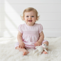 PGG-130 Pink gingham classic Pima Hand Smocked Bubble