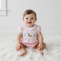 Pink Mallard Duck Hand Smocked Pima Bubble