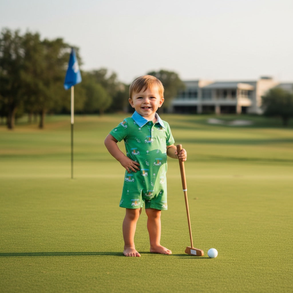 GLF-033 Golf Buddies Blue Romper