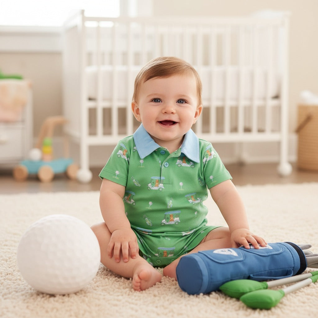 GLF-033 Golf Buddies Blue Romper