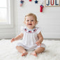 USG-333 USA HAND SMOCKED PIMA RUFFLE BUBBLE