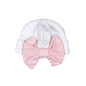 PBW-215 PINK BOW WHITE PIMA BEANIE