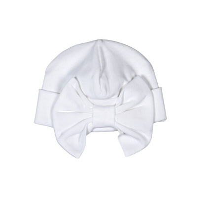 WBW-015 WHITE BOW WHITE PIMA BEANIE