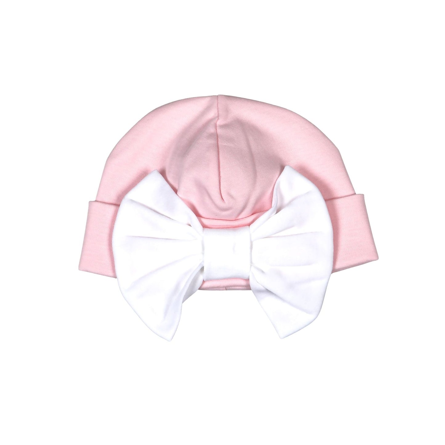 WBP-115 WHITE BOW PINK PIMA BEANIE