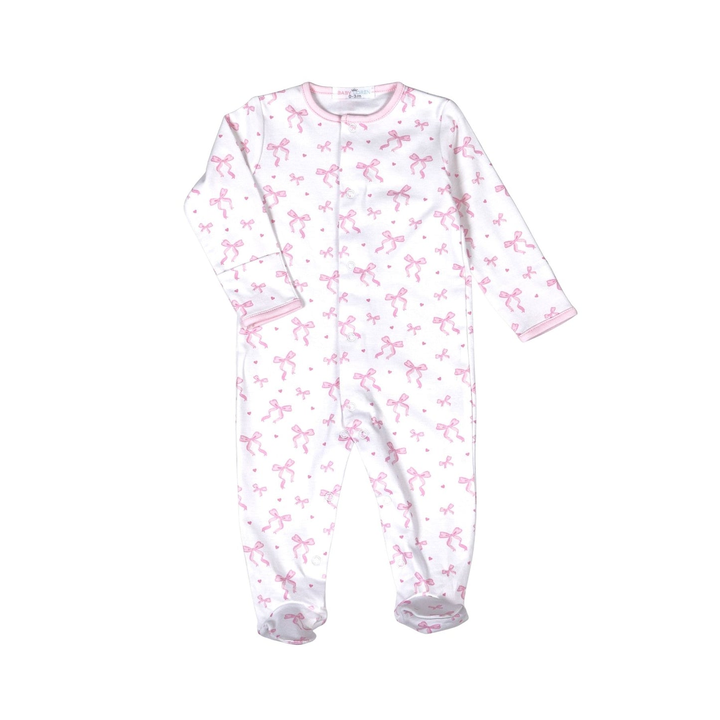PCQ-014 Pink Coquettes Pima Snaps Footie