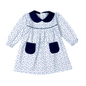 CAL-240 Callie Floral Pima scalop collar Dress