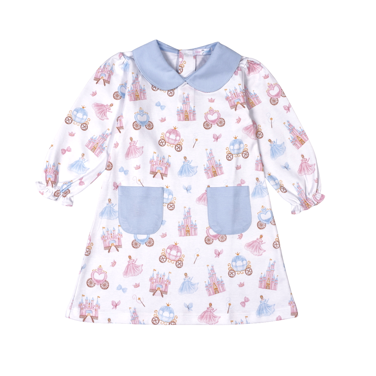PCA-240 Princess and CastlesFloral Pima sPCAop collar Dress